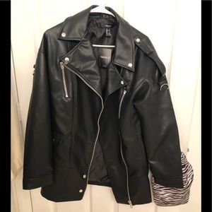 Black Leather Jacket- Forever 21